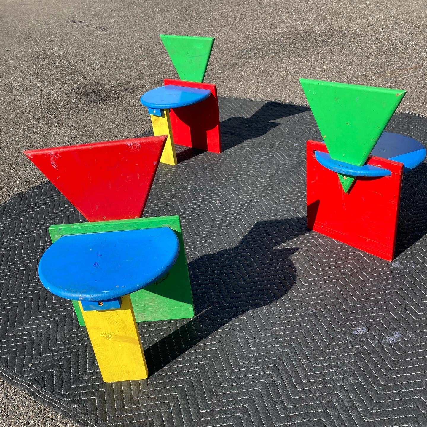 Modernist Handmade Kids Stools