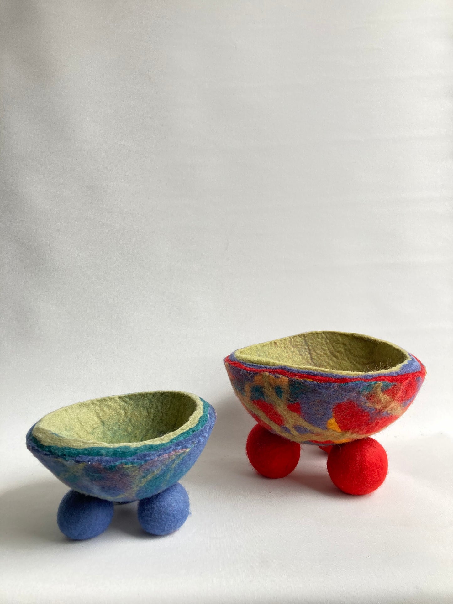 Layered Felt Bowls/Soft Sculptures