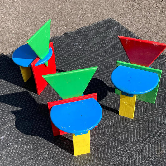 Modernist Handmade Kids Stools